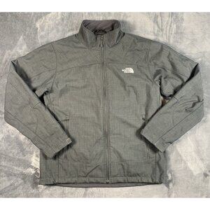 The North Face Full Zip Jacket Men’s L Dark Gray Rain Outdoor Embroidered Logo